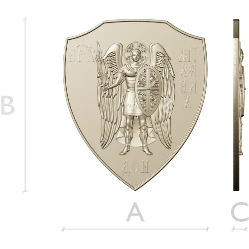 Archangel Michael shield - STL 3D model for CNC carving