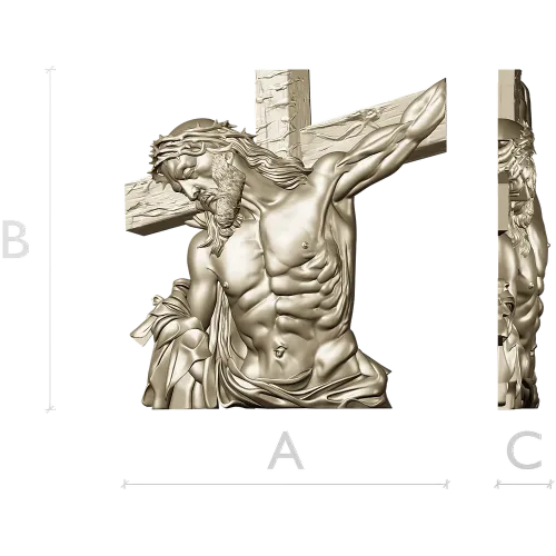 Распятие Христово - 3D модель в формате STL для ЧПУ