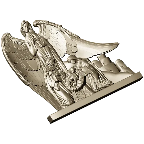 Ангел-хранитель у ясель - stl 3D модель для ЧПУ