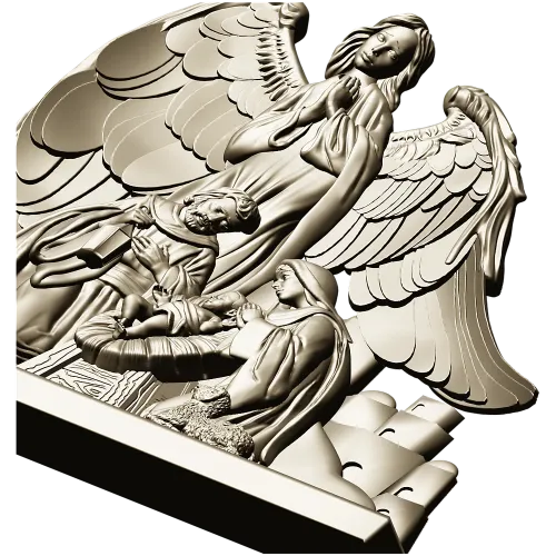 Ангел-хранитель у ясель - stl 3D модель для ЧПУ