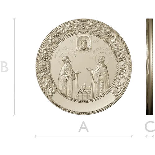 Медальон "Пётр и Феврония" - stl модель для ЧПУ