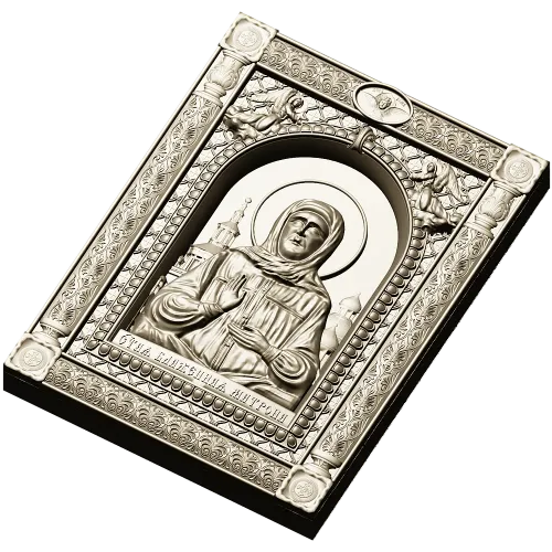 Saint Matrona of Moscow - detailed icon relief STL for CNC