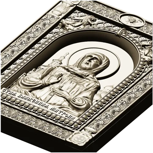 Saint Matrona of Moscow - detailed icon relief STL for CNC