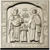 Икона святых Рафаила, Николая и Ирины - STL 3D модель для ЧПУ