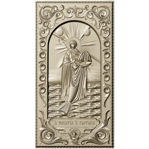 Panagia and Gorgona - high-relief religious panel STL for CNC