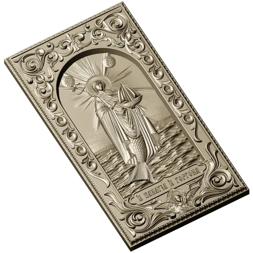 Panagia and Gorgona - high-relief religious panel STL for CNC