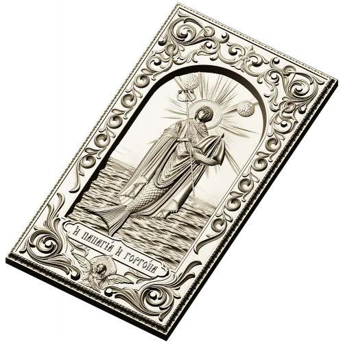 Panagia and Gorgona - high-relief religious panel STL for CNC