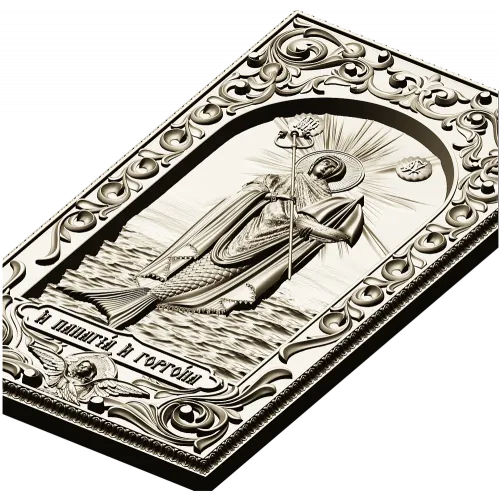 Panagia and Gorgona - high-relief religious panel STL for CNC
