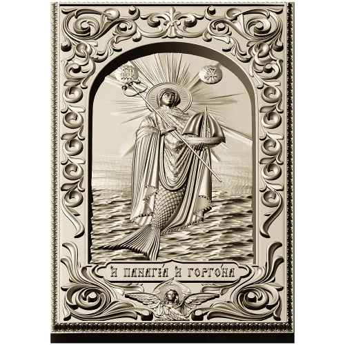 Panagia and Gorgona - high-relief religious panel STL for CNC