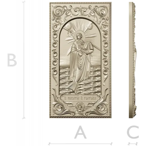 Panagia and Gorgona - high-relief religious panel STL for CNC