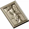 Hand of Jesus - high-relief framed panel STL for CNC carving