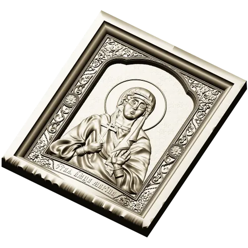 STL модель иконы Святой Великомученицы Марины для ЧПУ