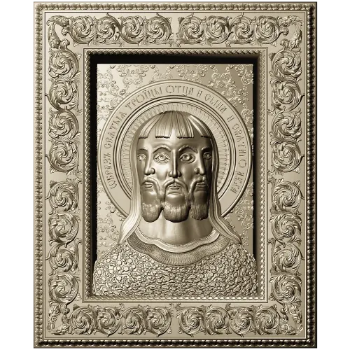 Holy Trinity Icon - 3D STL Panel for CNC