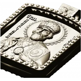 Николай Чудотворец - нательная икона в окладе