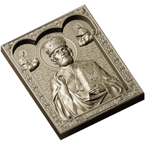Икона Николай Чудотворец - 3D модель STL для ЧПУ