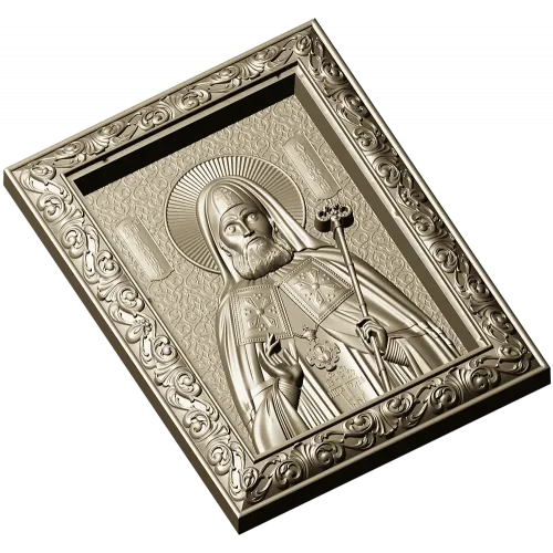 Saint Sergius of Radonezh - High Relief Icon STL