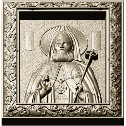 Сергий Радонежский в раме (барельеф)