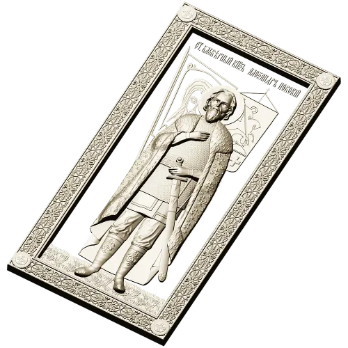 Saint Alexander Nevsky high-relief panel STL