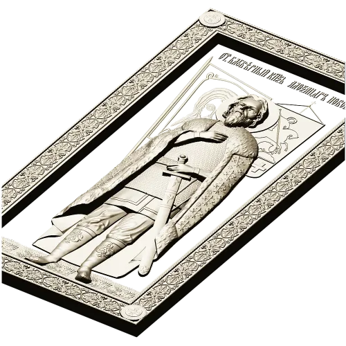 Saint Alexander Nevsky high-relief panel STL