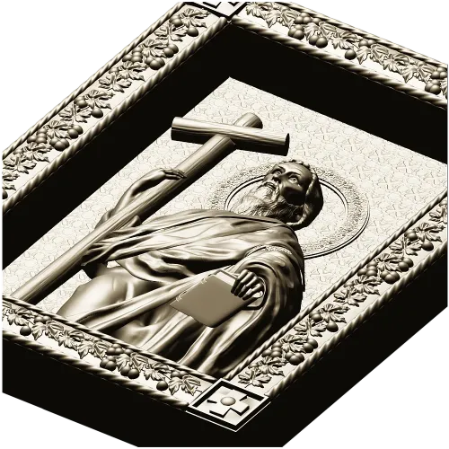 Saint Andrew the First-Called - 3D STL Icon Panel for CNC