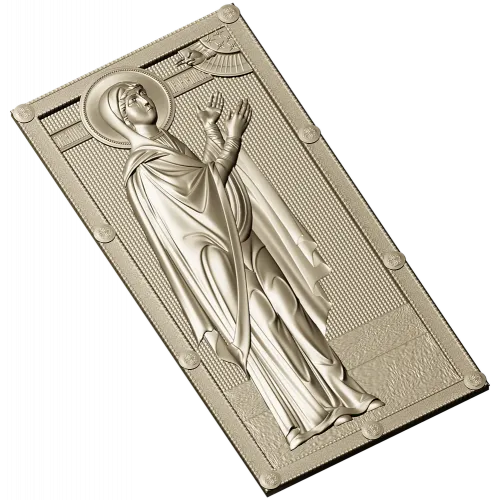 Saint Anna the Prophetess - STL 3D panel for CNC router