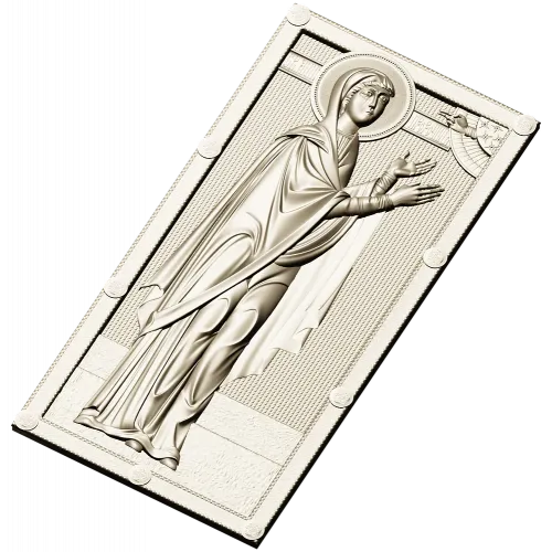 Saint Anna the Prophetess - STL 3D panel for CNC router