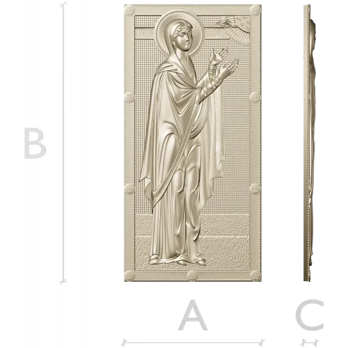 Saint Anna the Prophetess - STL 3D panel for CNC router