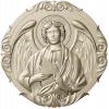 Archangel Jehudiel round medallion STL 3D model for CNC