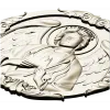 Archangel Jehudiel round medallion STL 3D model for CNC