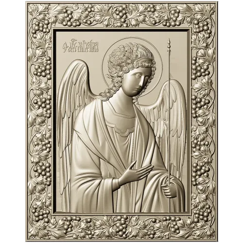 Archangel Michael high-relief icon - STL 3D model for CNC