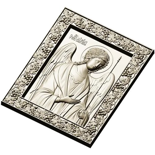 Archangel Michael high-relief icon - STL 3D model for CNC