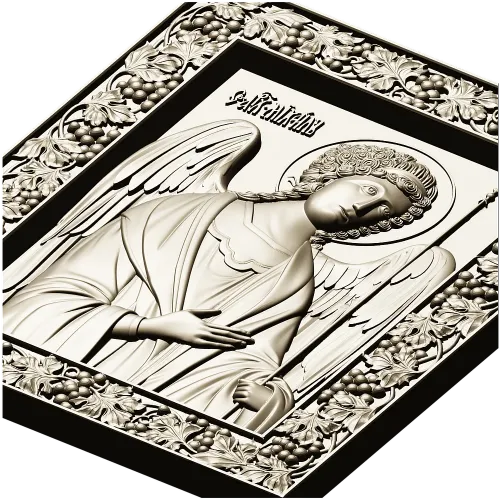 Archangel Michael high-relief icon - STL 3D model for CNC