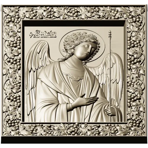 Archangel Michael high-relief icon - STL 3D model for CNC