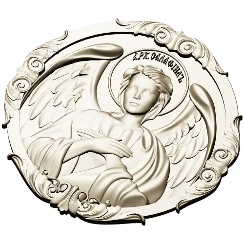 Архангел Селафиил - рельефный медальон STL