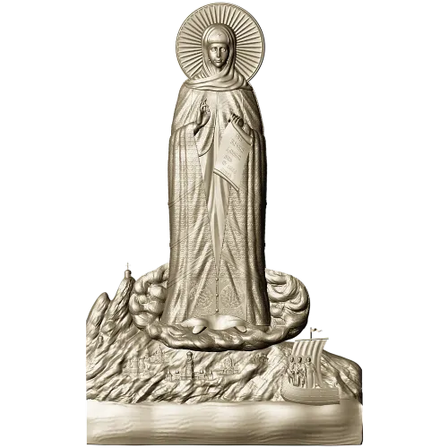 Афонская Божья Матерь - 3D модель STL для ЧПУ