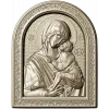Theotokos Eleusa - arched icon relief STL for CNC