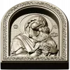 Theotokos Eleusa - arched icon relief STL for CNC