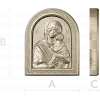 Theotokos Eleusa - arched icon relief STL for CNC