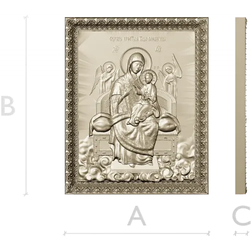 Икона Богородица Всецарица - STL модель для ЧПУ