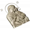 Богородица Песчанская - 3D STL модель для ЧПУ резьбы