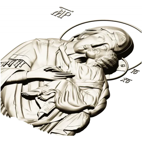 Богородица Песчанская - 3D STL модель для ЧПУ резьбы