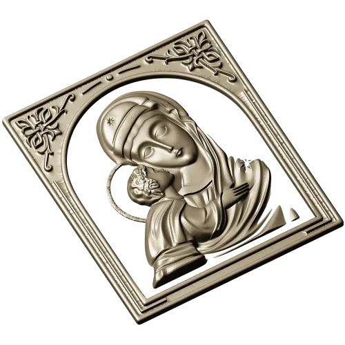 3D модель STL - Икона Божья Матерь Игоревская (рельеф)