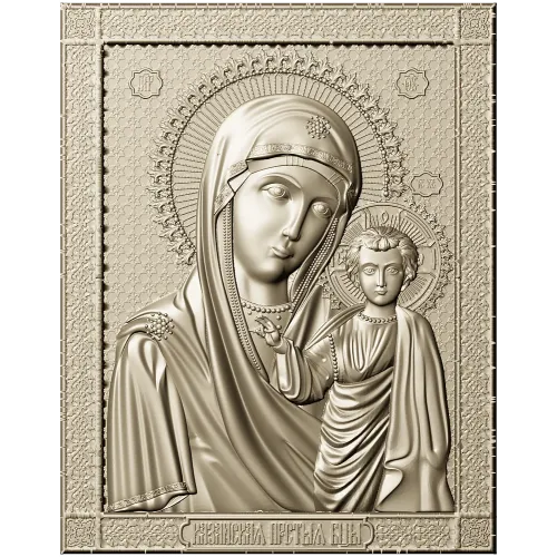 Казанская икона Божией Матери - 3D модель STL для ЧПУ