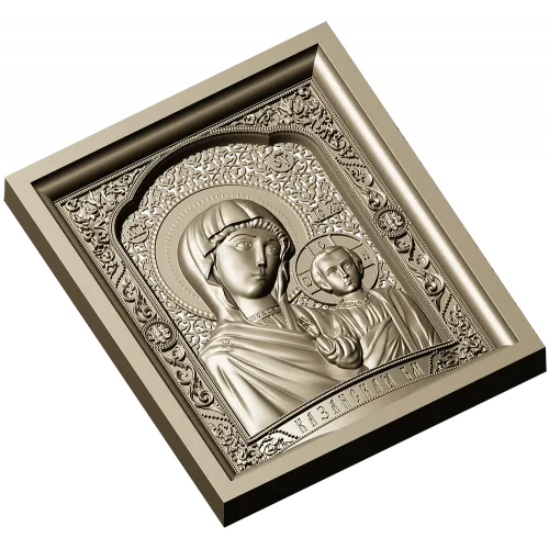 Казанская икона в рельефе - STL модель для ЧПУ