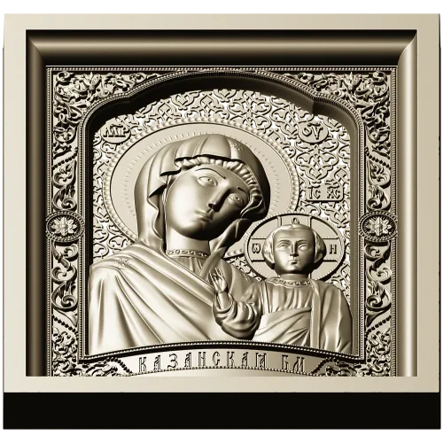Казанская икона в рельефе - STL модель для ЧПУ