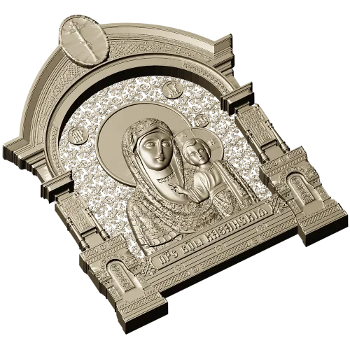 Казанская икона в арочном киоте - 3D модель STL для ЧПУ