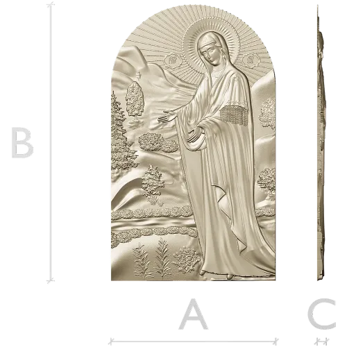 Пюхтицкая икона Божией Матери - 3D STL модель для ЧПУ