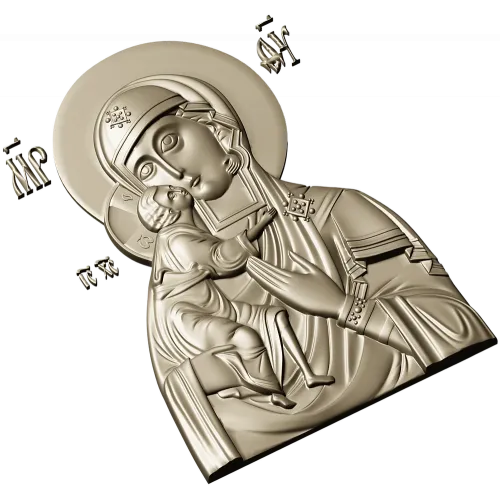 Феодоровская икона Богородицы - STL для ЧПУ