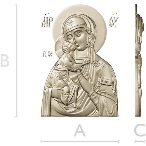 Феодоровская икона Богородицы - STL для ЧПУ