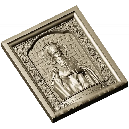 Saint Basil the Great - high relief icon panel STL for CNC